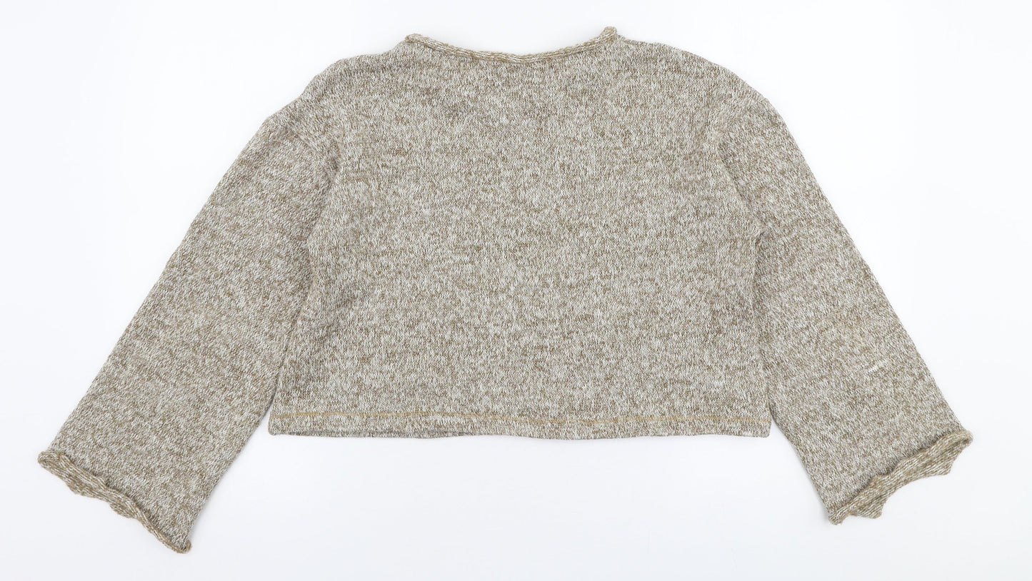 Womens UK Size M Zara Beige Pullover Jumper