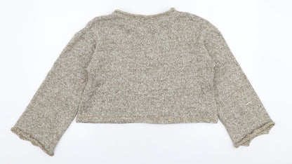 Womens UK Size M Zara Beige Pullover Jumper