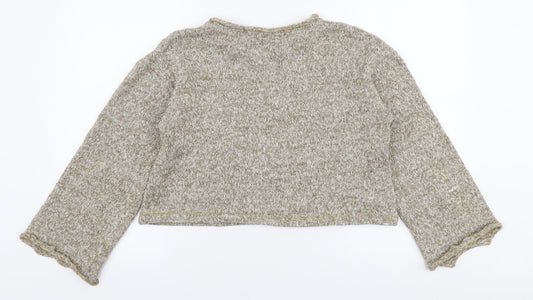 Womens UK Size M Zara Beige Pullover Jumper
