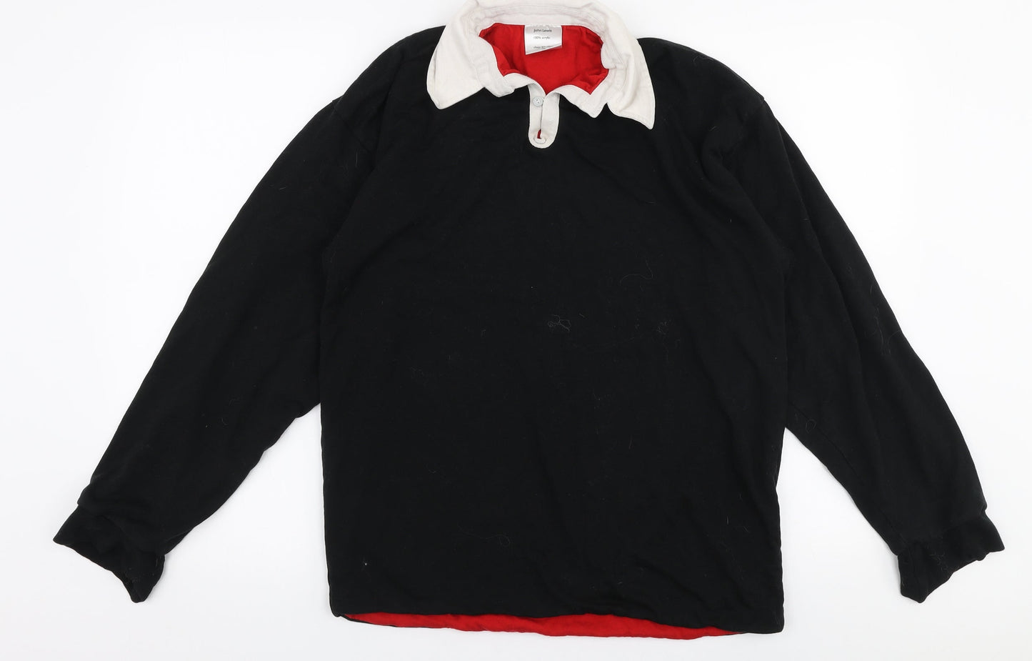 Mens UK Size L John Lewis Black Pullover Sweatshirt