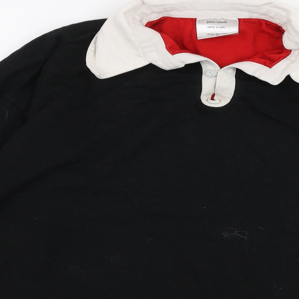 Mens UK Size L John Lewis Black Pullover Sweatshirt