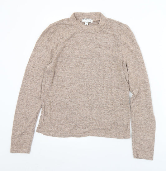 Womens UK Size M Brave Soul Brown Pullover Jumper