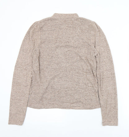 Womens UK Size M Brave Soul Brown Pullover Jumper