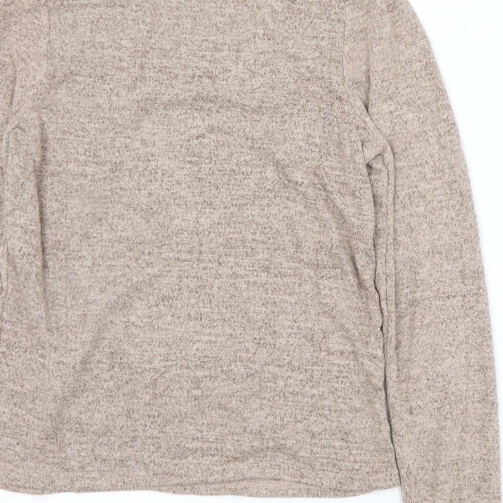 Womens UK Size M Brave Soul Brown Pullover Jumper