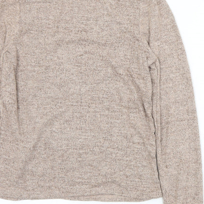 Womens UK Size M Brave Soul Brown Pullover Jumper