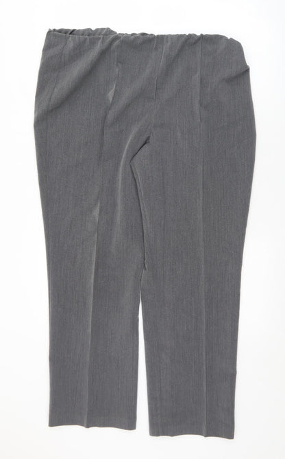 Bonmarché Womens Grey  Polyester Dress Pants Trousers Size 20 L29 in Regular