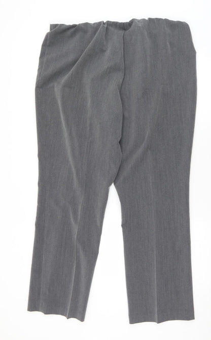 Bonmarché Womens Grey  Polyester Dress Pants Trousers Size 20 L29 in Regular