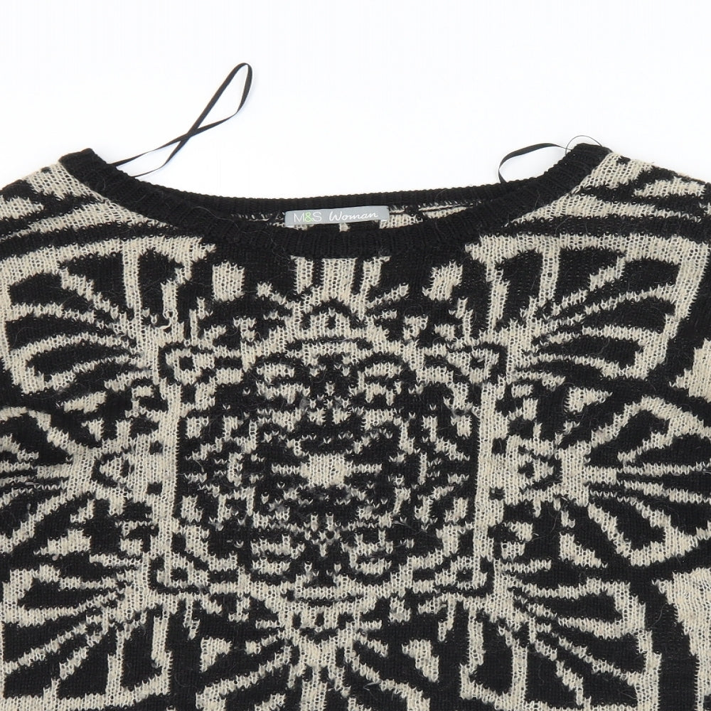 Womens UK Size 12 Marks and Spencer Black Pullover Jumper