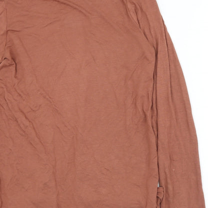 Chemistry Womens Brown Collared  Viscose Cardigan Jumper Size M