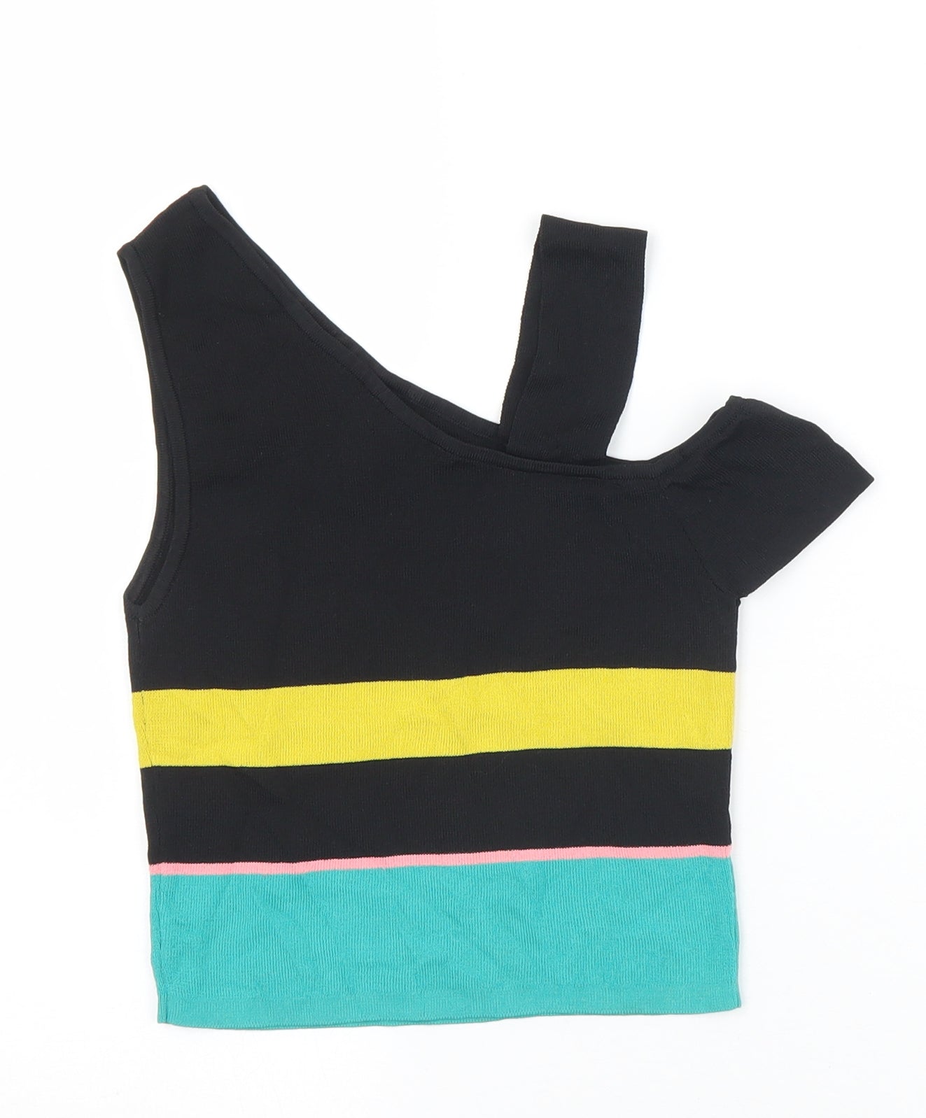 Womens UK Size 8 River Island Multicoloured Cropped Tank