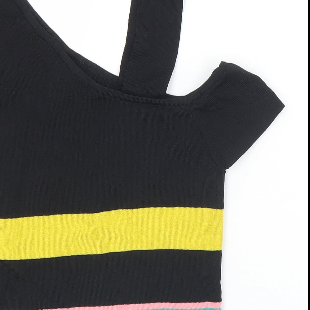 Womens UK Size 8 River Island Multicoloured Cropped Tank