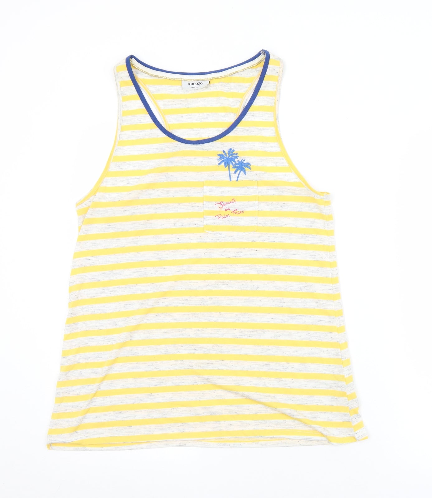 Womens UK Size 14 Nocozo Yellow Camisole Tank