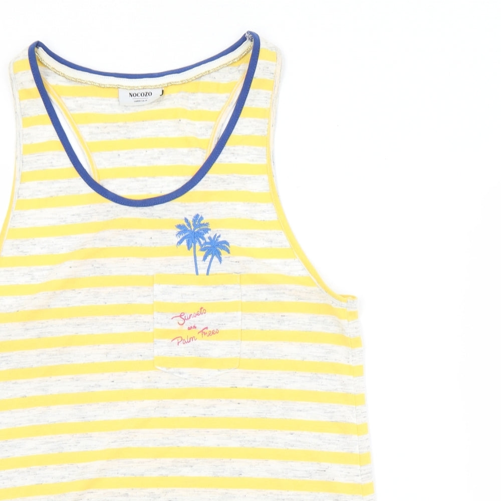 Womens UK Size 14 Nocozo Yellow Camisole Tank