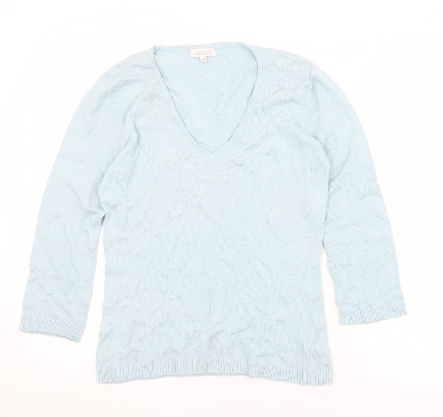 Womens UK Size 10 Lakeland Blue Pullover Jumper