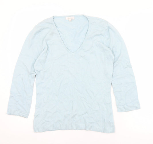Womens UK Size 10 Lakeland Blue Pullover Jumper