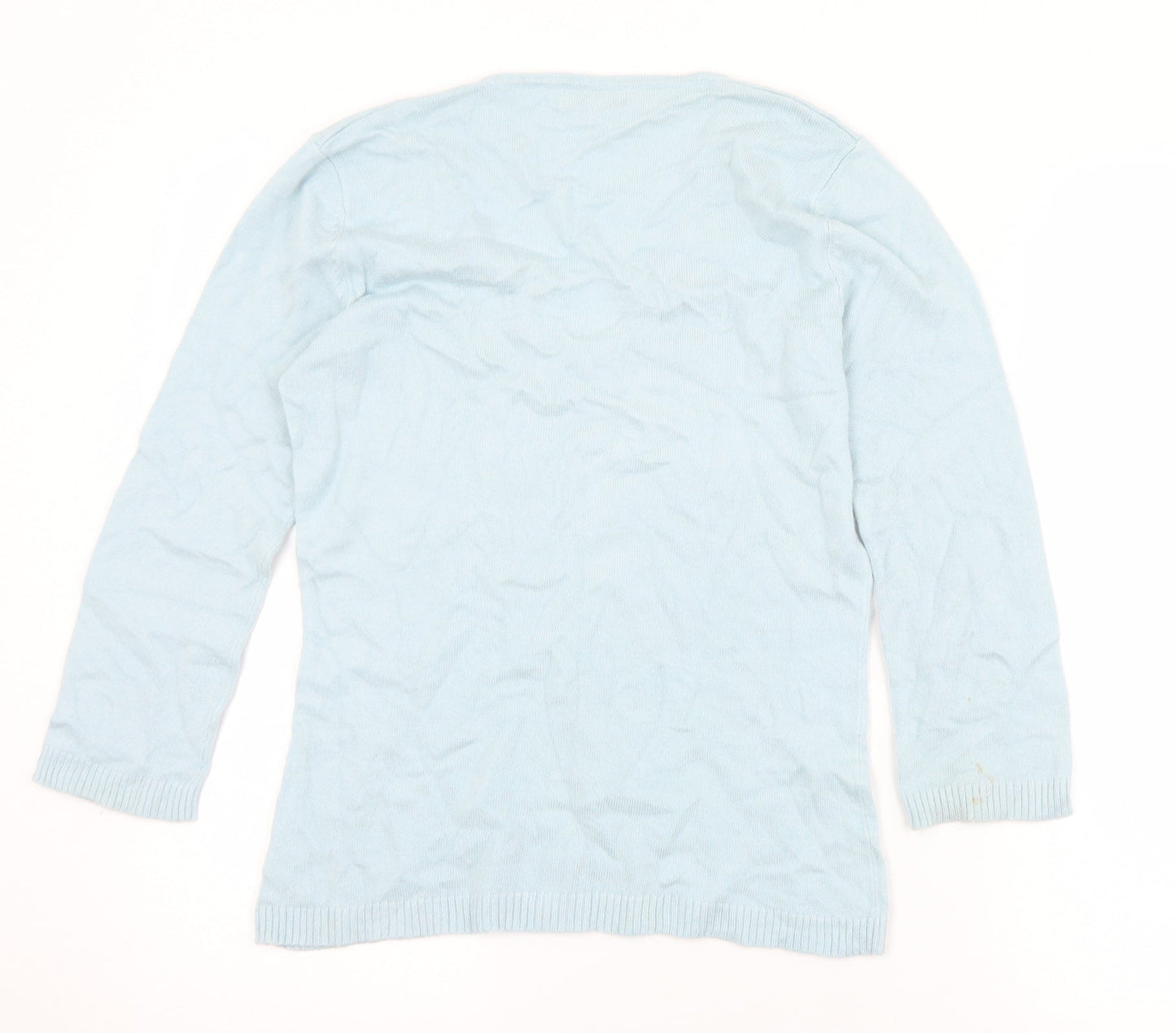 Womens UK Size 10 Lakeland Blue Pullover Jumper