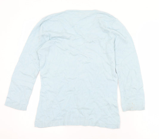 Womens UK Size 10 Lakeland Blue Pullover Jumper