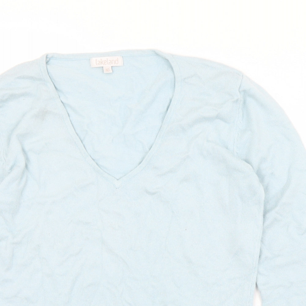 Womens UK Size 10 Lakeland Blue Pullover Jumper