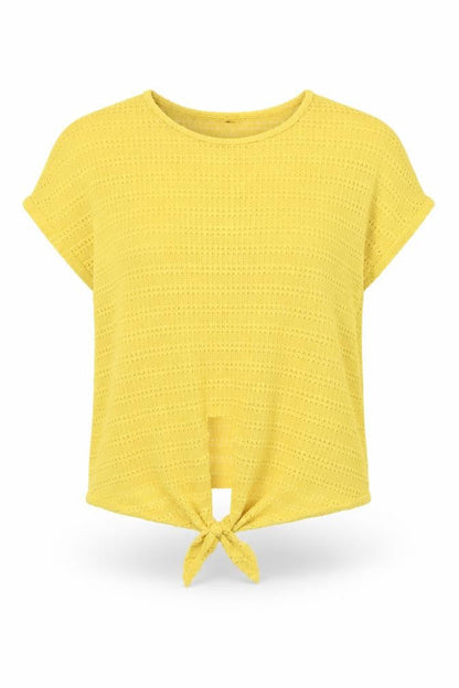 Womens UK Size S New Look Yellow Basic T-Shirt