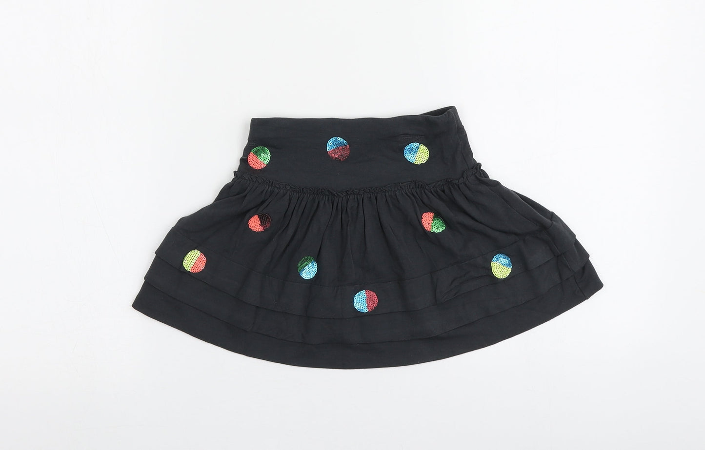 Boboli Girls Black Geometric Viscose Skater Skirt Size 4 Years  Regular
