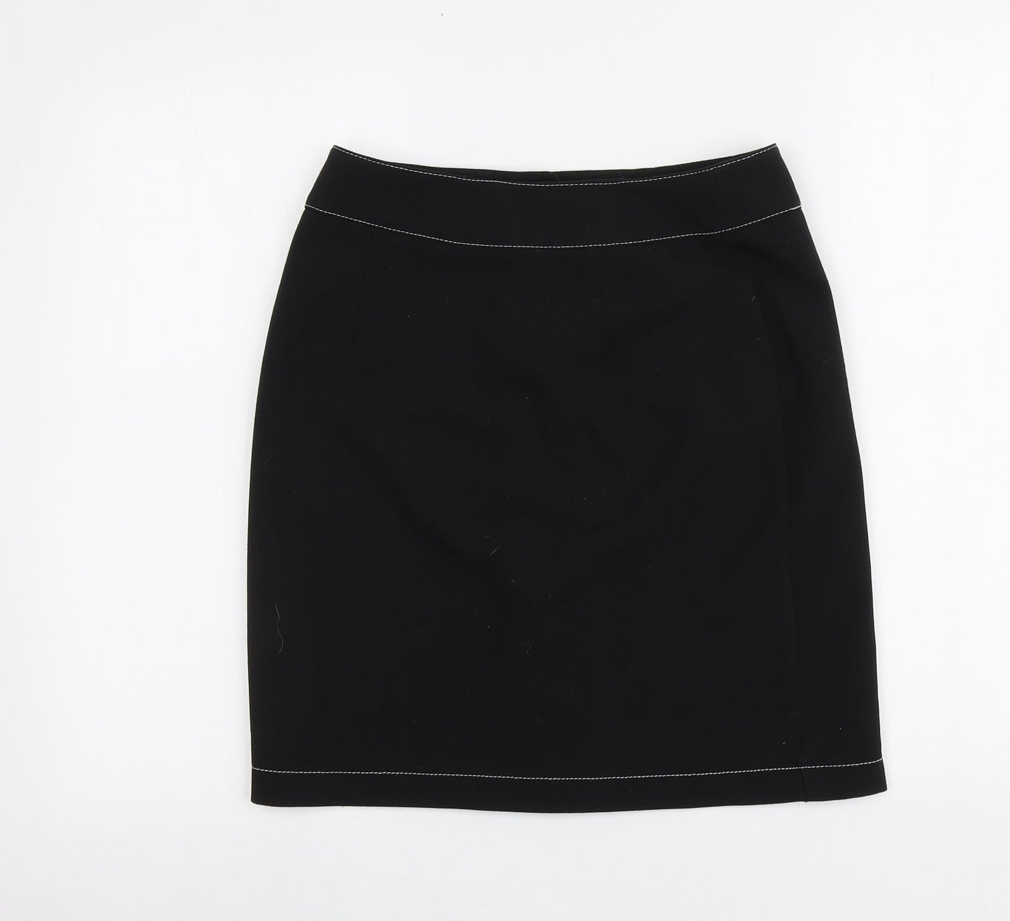 Papaya Womens Black  Polyester A-Line Skirt Size 8