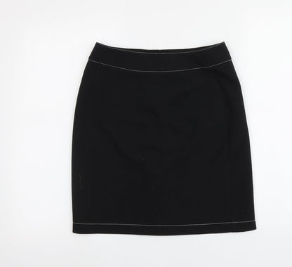 Papaya Womens Black  Polyester A-Line Skirt Size 8