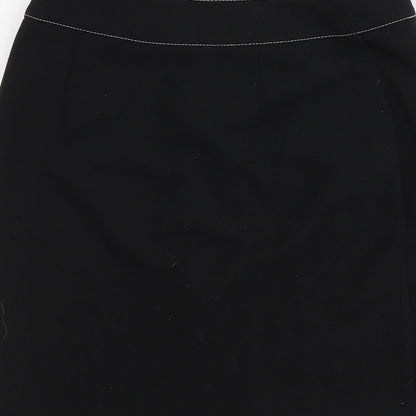 Papaya Womens Black  Polyester A-Line Skirt Size 8