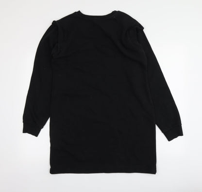 Primark Womens Black  Cotton Pullover Hoodie Size XS