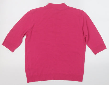 Womens UK Size 12 Topshop Pink Pullover Jumper