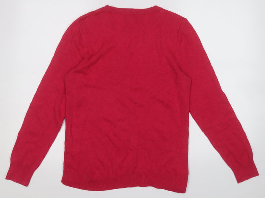 Womens UK Size L Nautica Pink Pullover Jumper