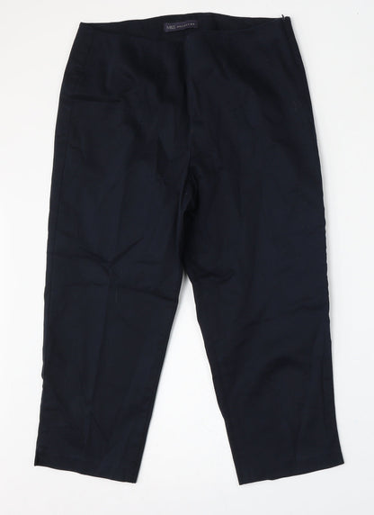 Womens UK Size 12 Marks and Spencer Regular Fit  Blue Trousers
