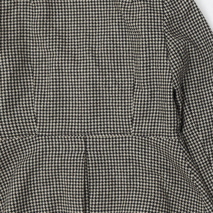 Alex&Co Womens Beige Houndstooth Wool Jacket Blazer Size 10