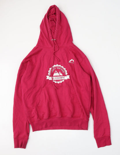 More Mile Womens Pink  Cotton Pullover Hoodie Size XS