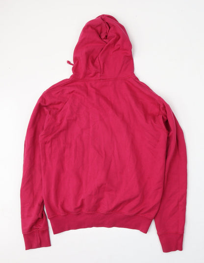 More Mile Womens Pink  Cotton Pullover Hoodie Size XS