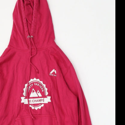 More Mile Womens Pink  Cotton Pullover Hoodie Size XS