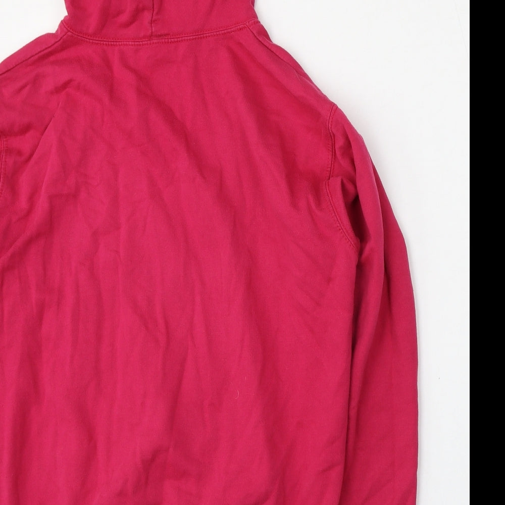 More Mile Womens Pink  Cotton Pullover Hoodie Size XS