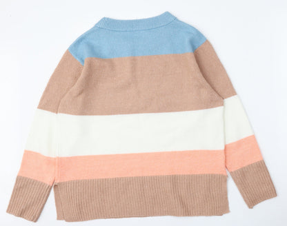 Womens UK Size M Preworn Multicoloured Pullover Jumper