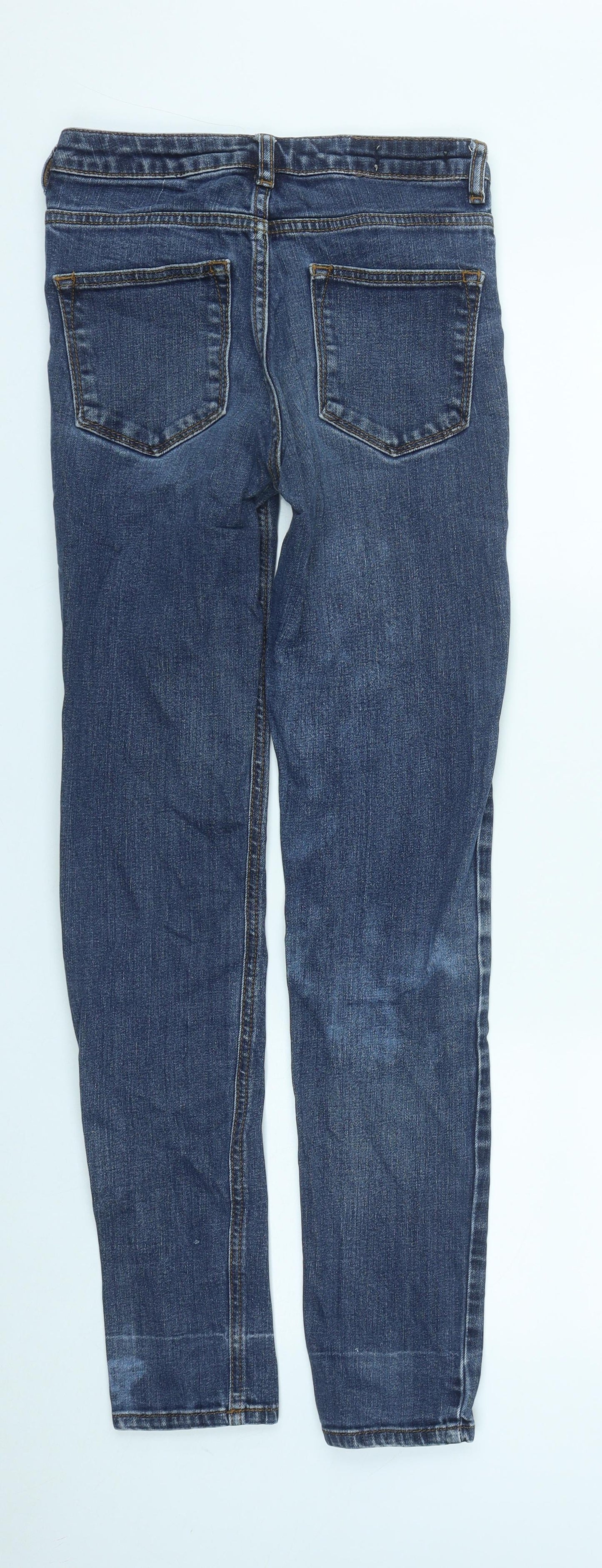 Inwear Mens Blue  Cotton Straight Jeans Size 27 in L30 in Regular Zip
