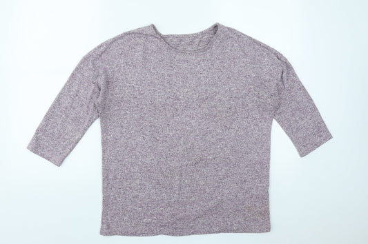 TU Womens Purple Round Neck  Viscose Pullover Jumper Size 14