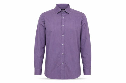 Mens UK Size 15.5 F&F Purple  Button-Up Long Sleeve Casual Shirt