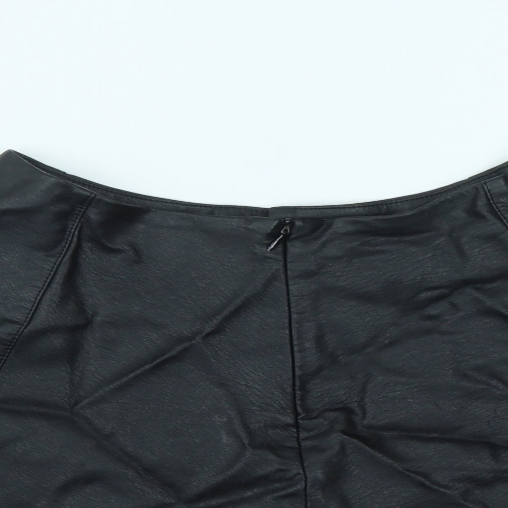 Primark Girls Black  Viscose Skater Skirt Size 13-14 Years  Regular Zip