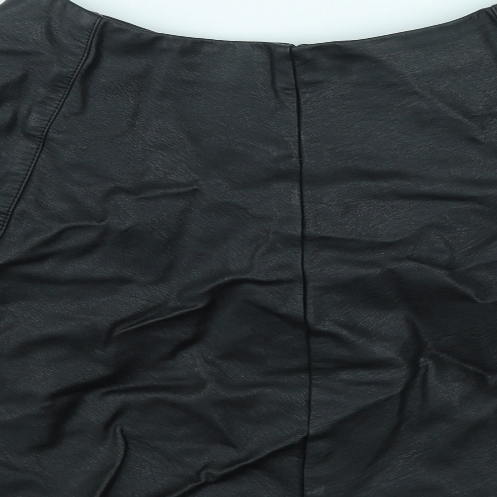 Primark Girls Black  Viscose Skater Skirt Size 13-14 Years  Regular Zip