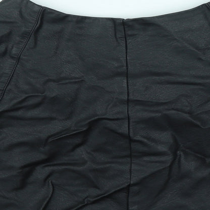 Primark Girls Black  Viscose Skater Skirt Size 13-14 Years  Regular Zip