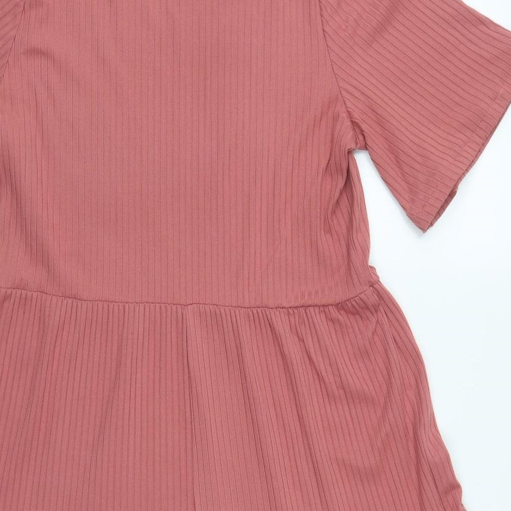 George Womens Pink  Polyester Fit & Flare  Size 10  Round Neck