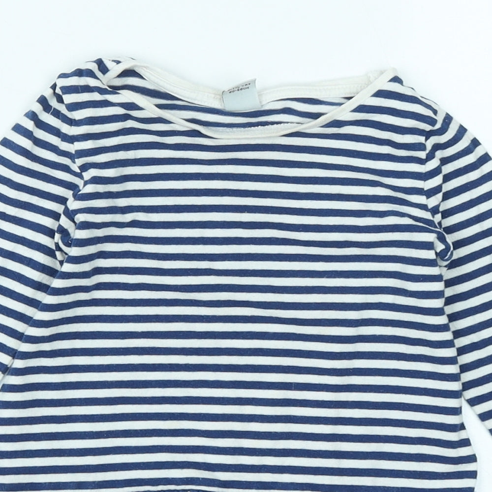 TU Girls Multicoloured Striped Cotton Fit & Flare  Size 18-24 Months  Round Neck