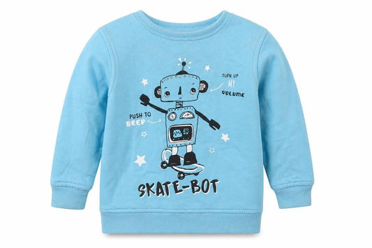 Geoge Boys Blue  Cotton Pullover Jumper Size 12-18 Months  Pullover