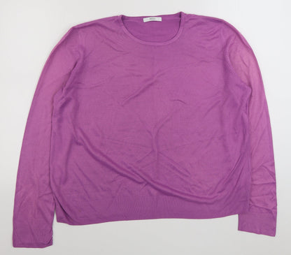 Womens UK Size 18 Marks and Spencer Purple Pullover Jumper