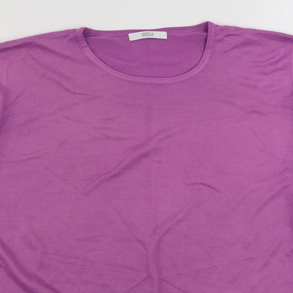 Womens UK Size 18 Marks and Spencer Purple Pullover Jumper