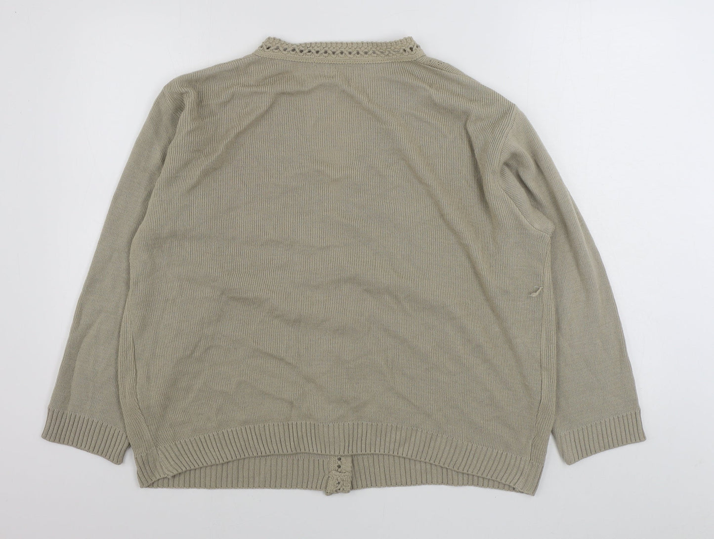 Womens UK Size M Exhibit Beige Cardigan Jumper