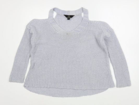 Womens UK Size S Lipsy Blue Pullover Jumper